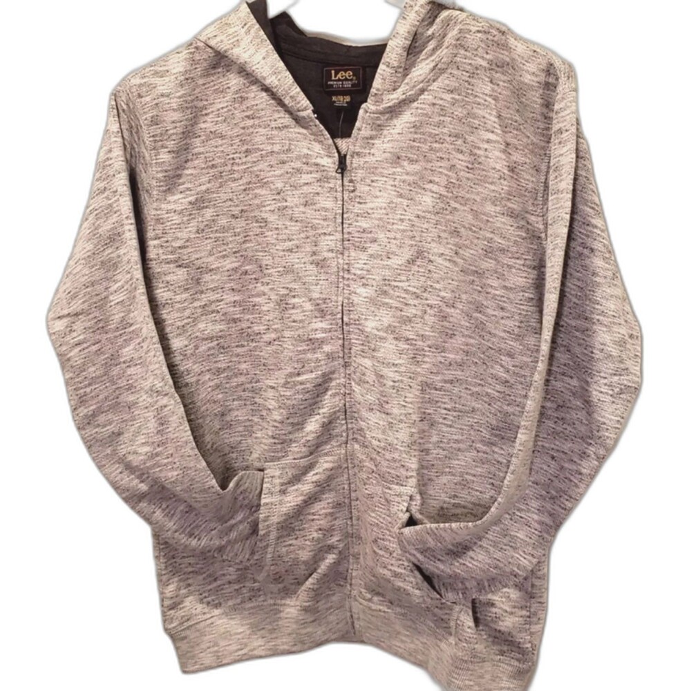 BOYS PREMIUM HOODIE Zip-Up Jacket Sweatshirt Grey XL NEW